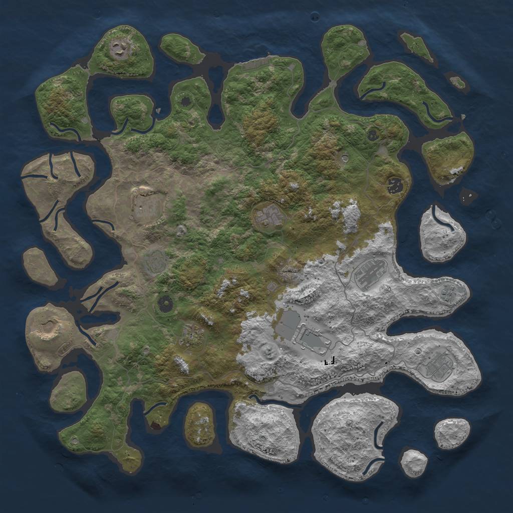 Rust Map: Procedural Map, Size: 4750, Seed: 23605574, 15 Monuments