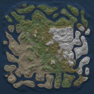 Rust Map: Procedural Map, Size: 6000, Seed: 2323, 16 Monuments