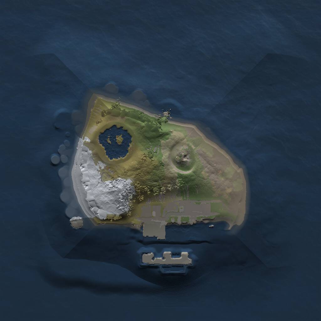 Rust Map: Procedural Map, Size: 1000, Seed: 1239509563, 2 Monuments