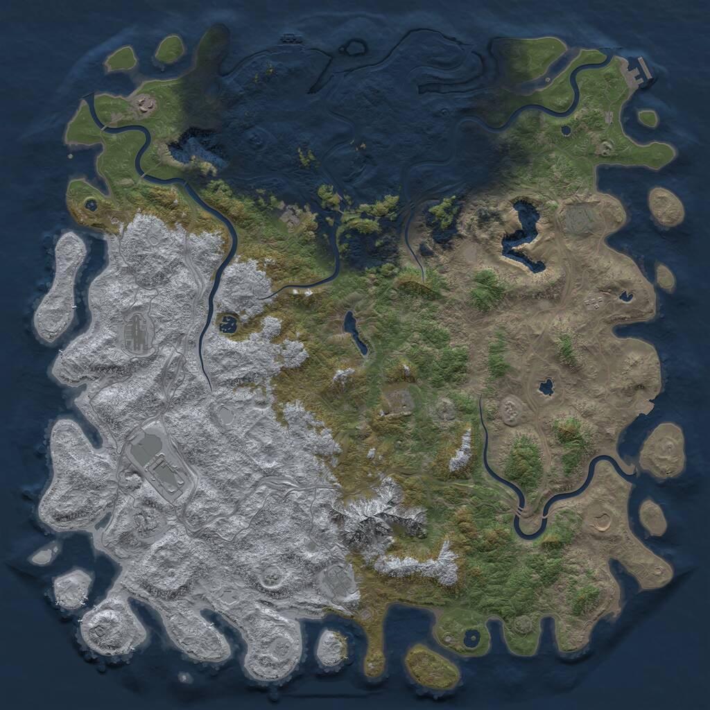 Rust Map: Procedural Map, Size: 6000, Seed: 1759, 17 Monuments