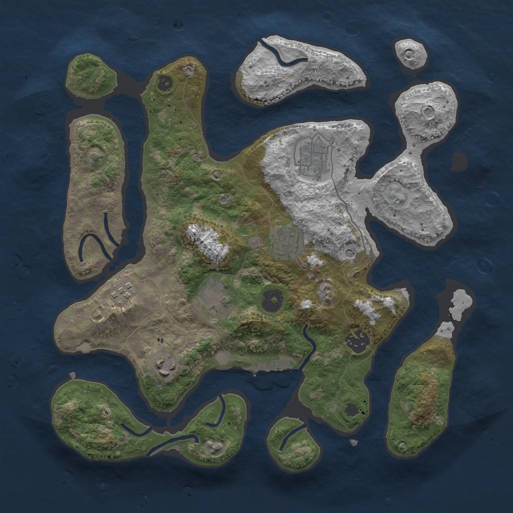 Rust Map: Procedural Map, Size: 3400, Seed: 89, 10 Monuments