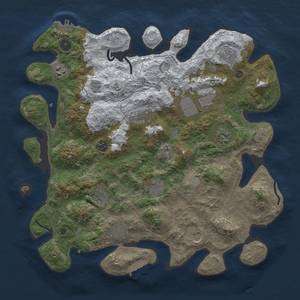 Thumbnail Rust Map: Procedural Map, Size: 4000, Seed: 1940255521, 20 Monuments