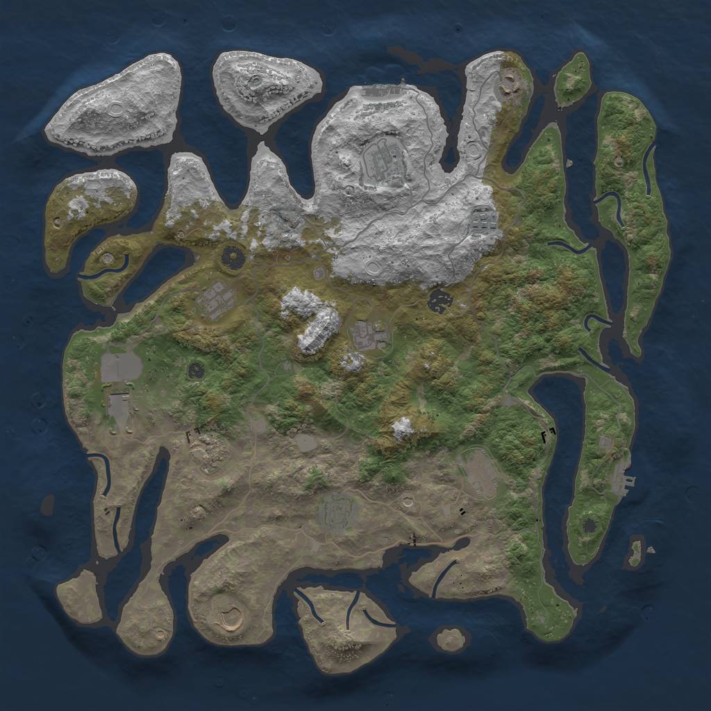 Rust Map: Procedural Map, Size: 4500, Seed: 19941997, 19 Monuments