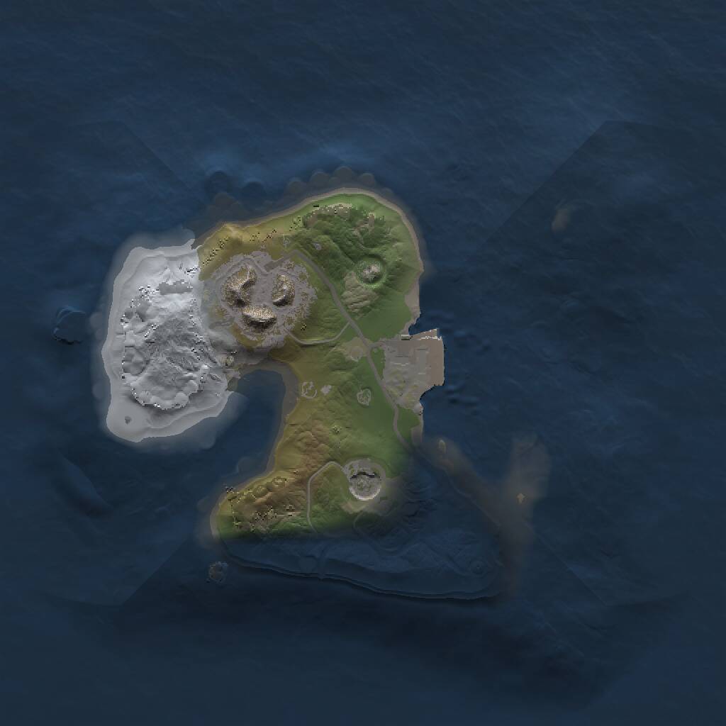 Rust Map: Procedural Map, Size: 1500, Seed: 9238743, 3 Monuments