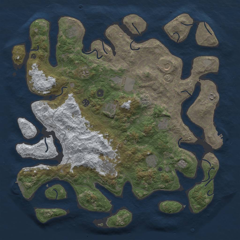 Rust Map: Procedural Map, Size: 4800, Seed: 567, 20 Monuments
