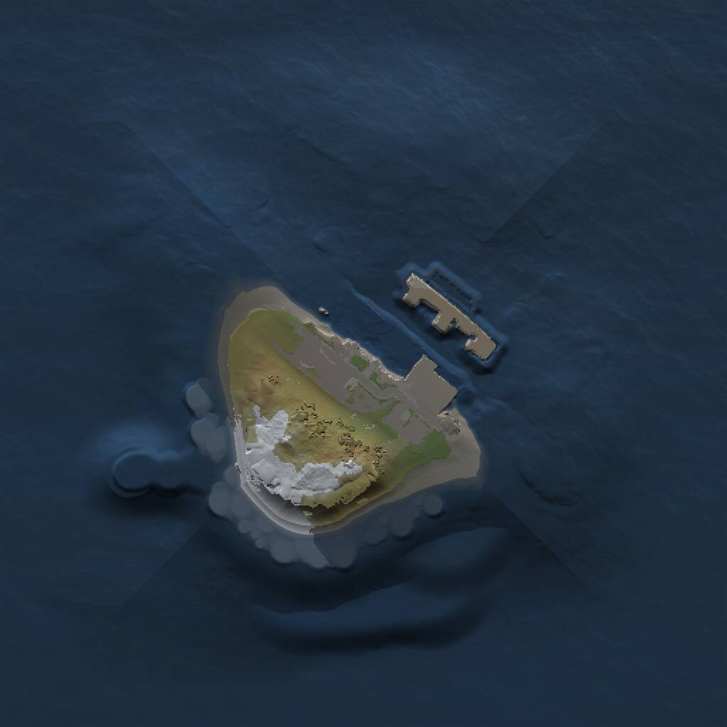 Rust Map: Procedural Map, Size: 1000, Seed: 6969, 2 Monuments