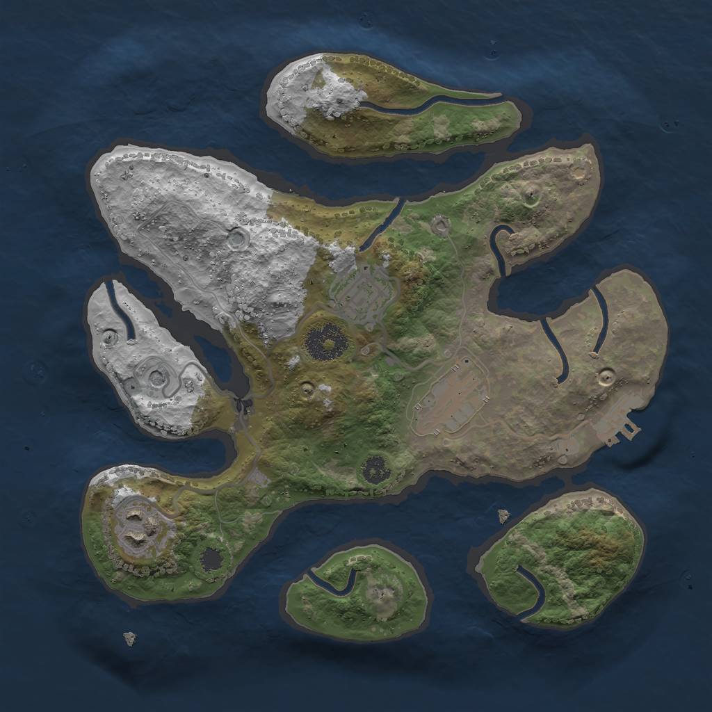 Rust Map: Procedural Map, Size: 2700, Seed: 12, 7 Monuments