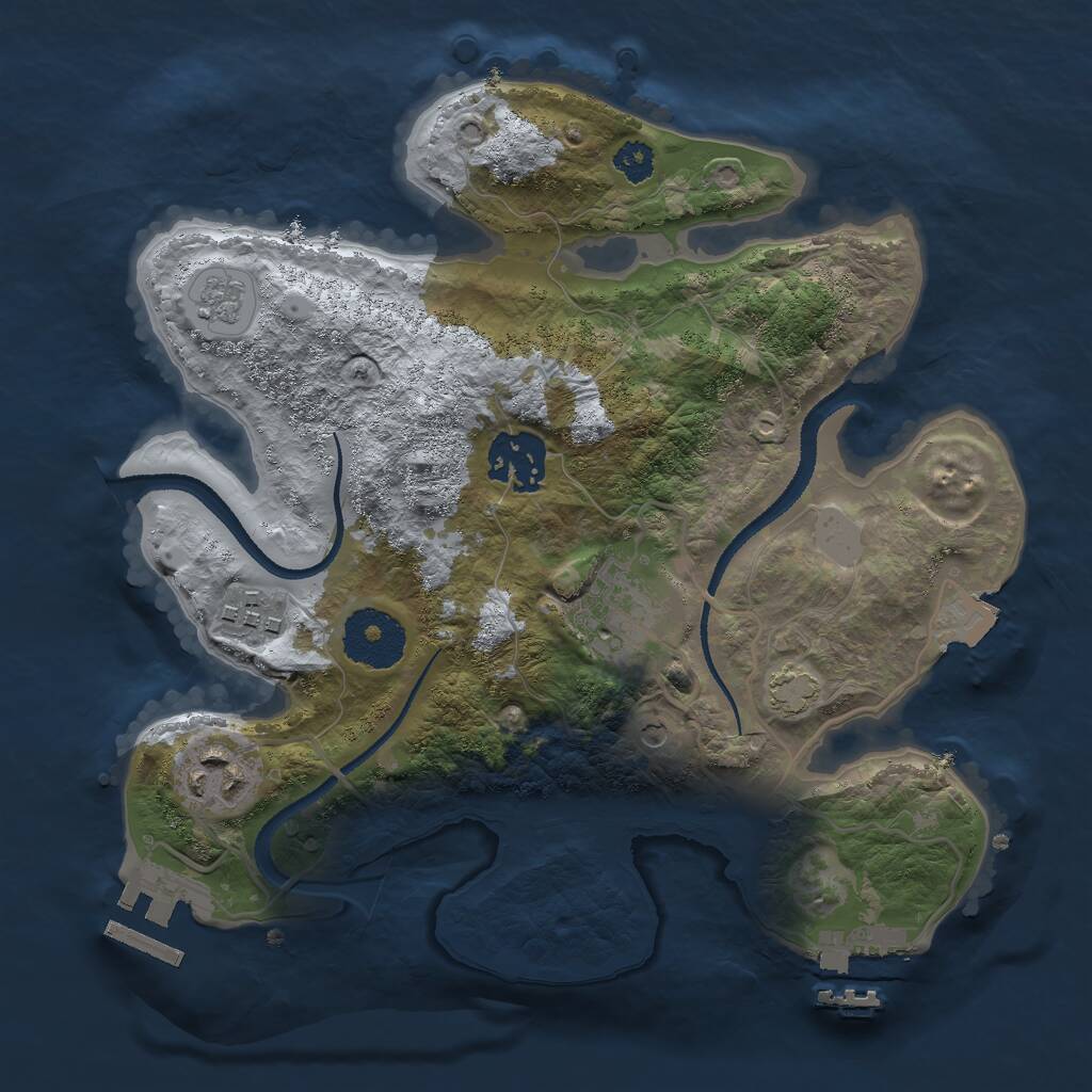 Rust Map: Procedural Map, Size: 2700, Seed: 12, 10 Monuments