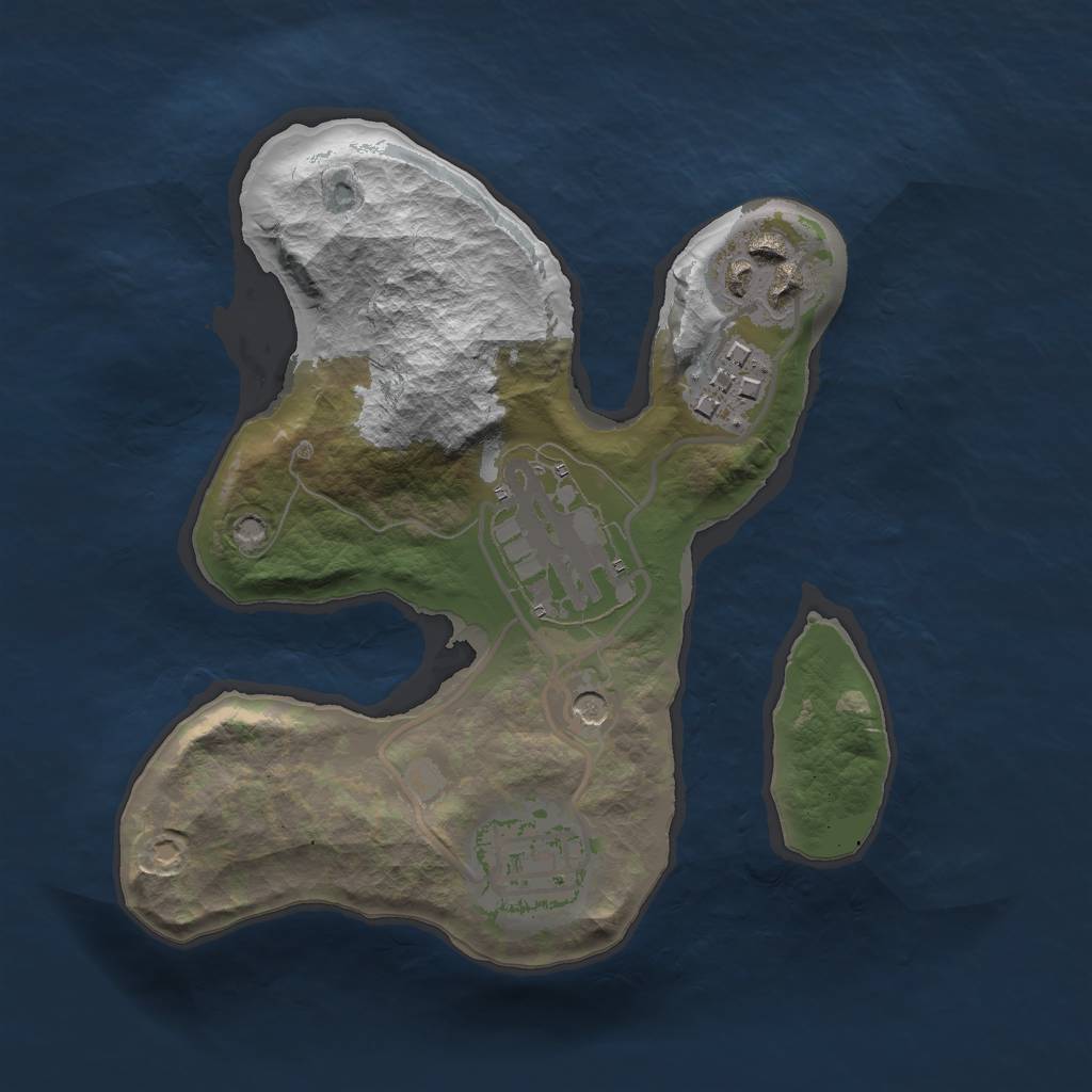 Rust Map: Barren, Size: 2000, Seed: 15950739, 7 Monuments