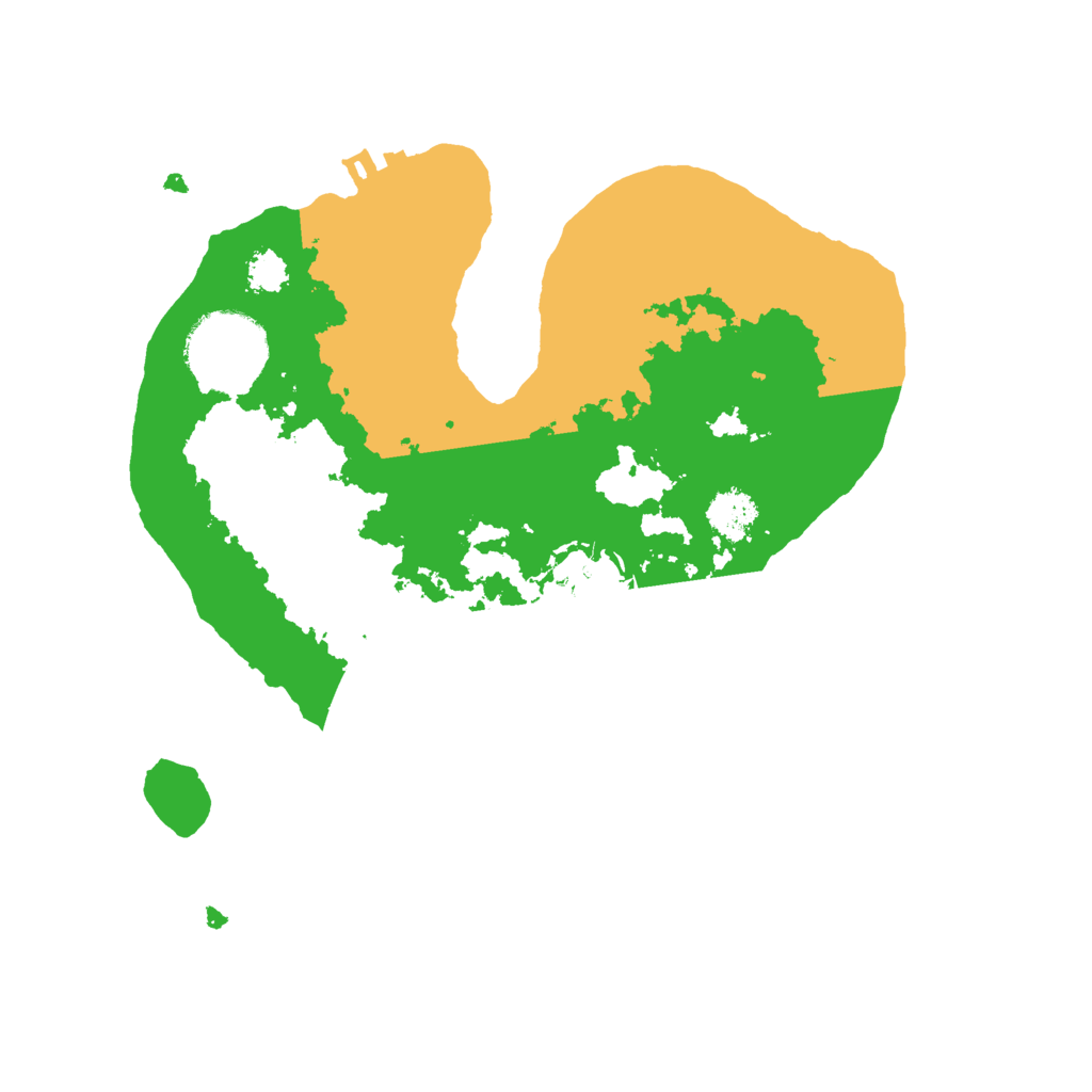 Biome Rust Map: Procedural Map, Size: 2400, Seed: 50000