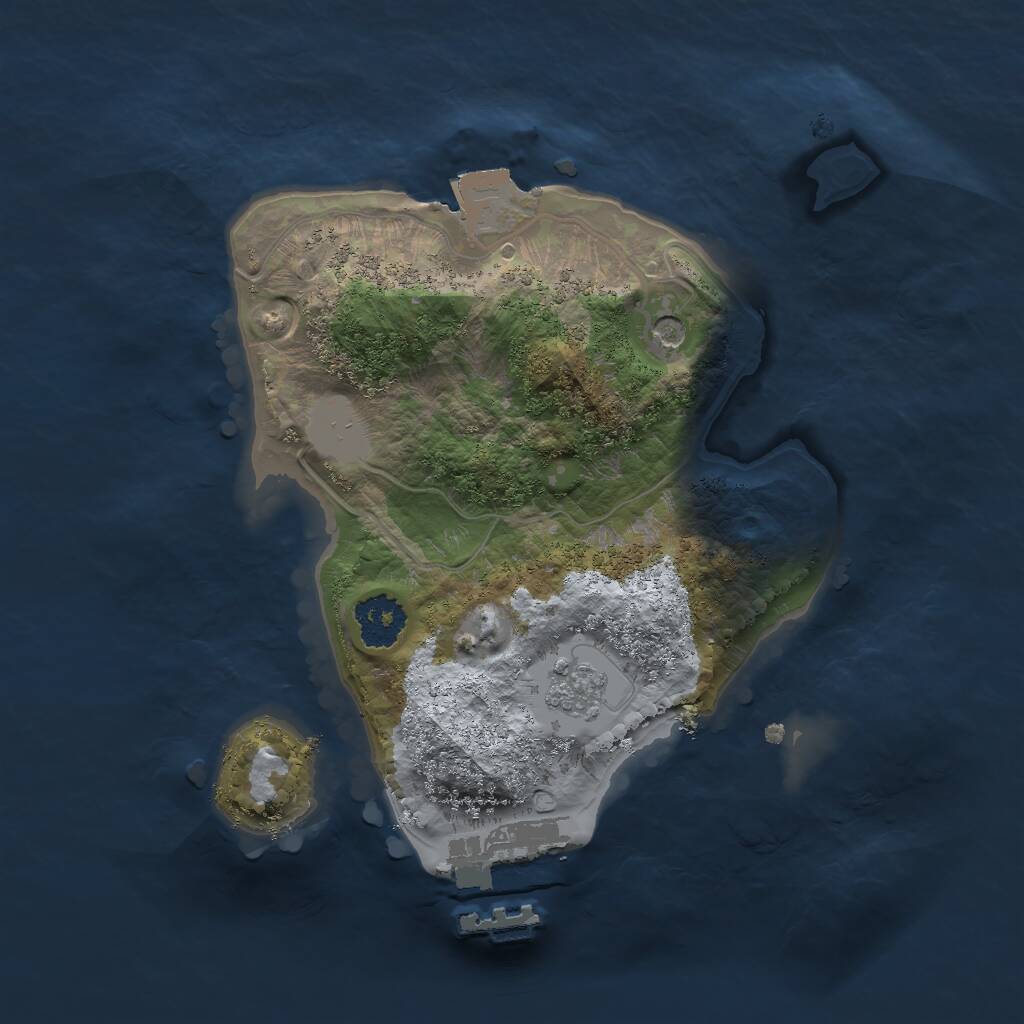 Rust Map: Procedural Map, Size: 2000, Seed: 356948420, 4 Monuments