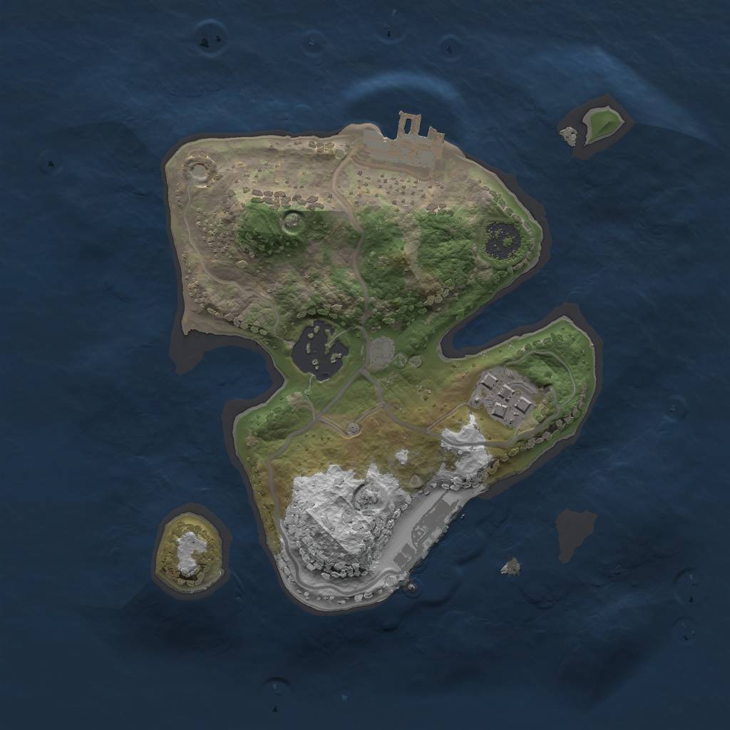 Rust Map: Procedural Map, Size: 2000, Seed: 356948420, 6 Monuments