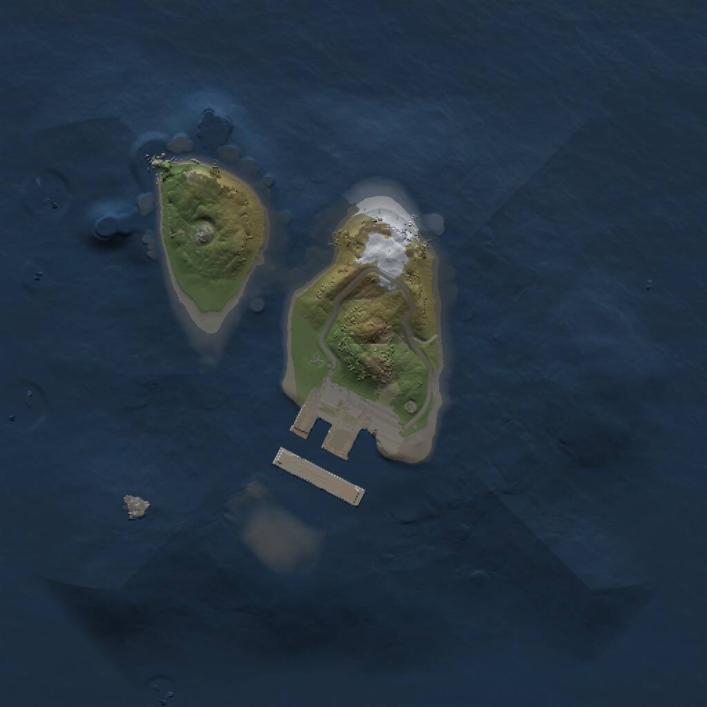 Rust Map: Procedural Map, Size: 1500, Seed: 3450, 2 Monuments