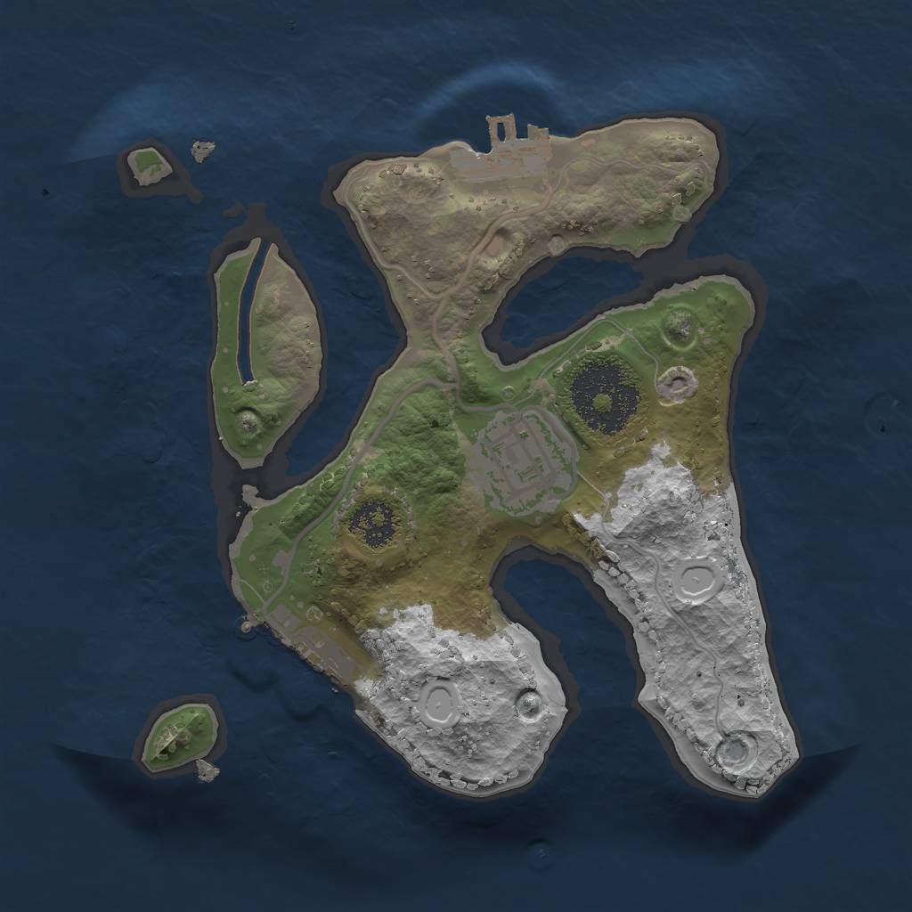 Rust Map: Procedural Map, Size: 2000, Seed: 1792520, 8 Monuments