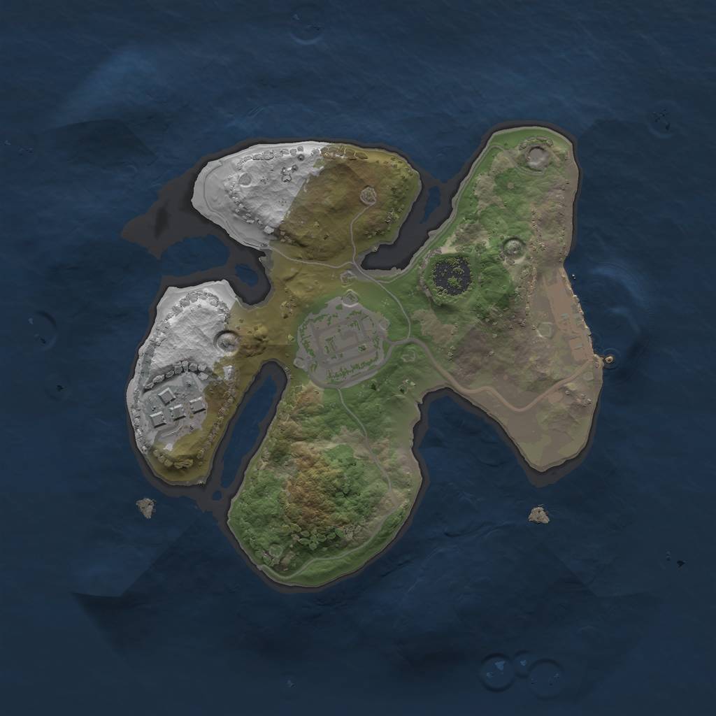 Rust Map: Procedural Map, Size: 1900, Seed: 8, 5 Monuments