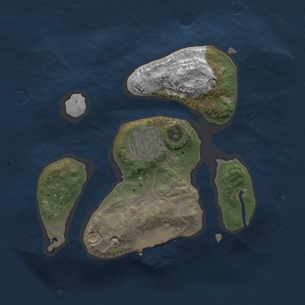 Rust Map: Procedural Map, Size: 2000, Seed: 29151403, 4 Monuments