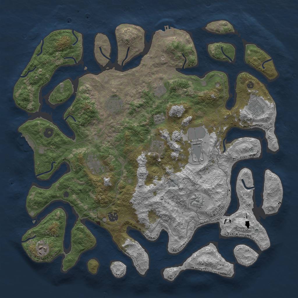 Rust Map: Procedural Map, Size: 4500, Seed: 359, 15 Monuments