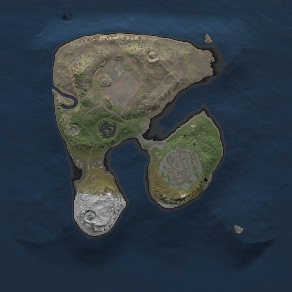 Rust Map: Procedural Map, Size: 1700, Seed: 562021, 4 Monuments