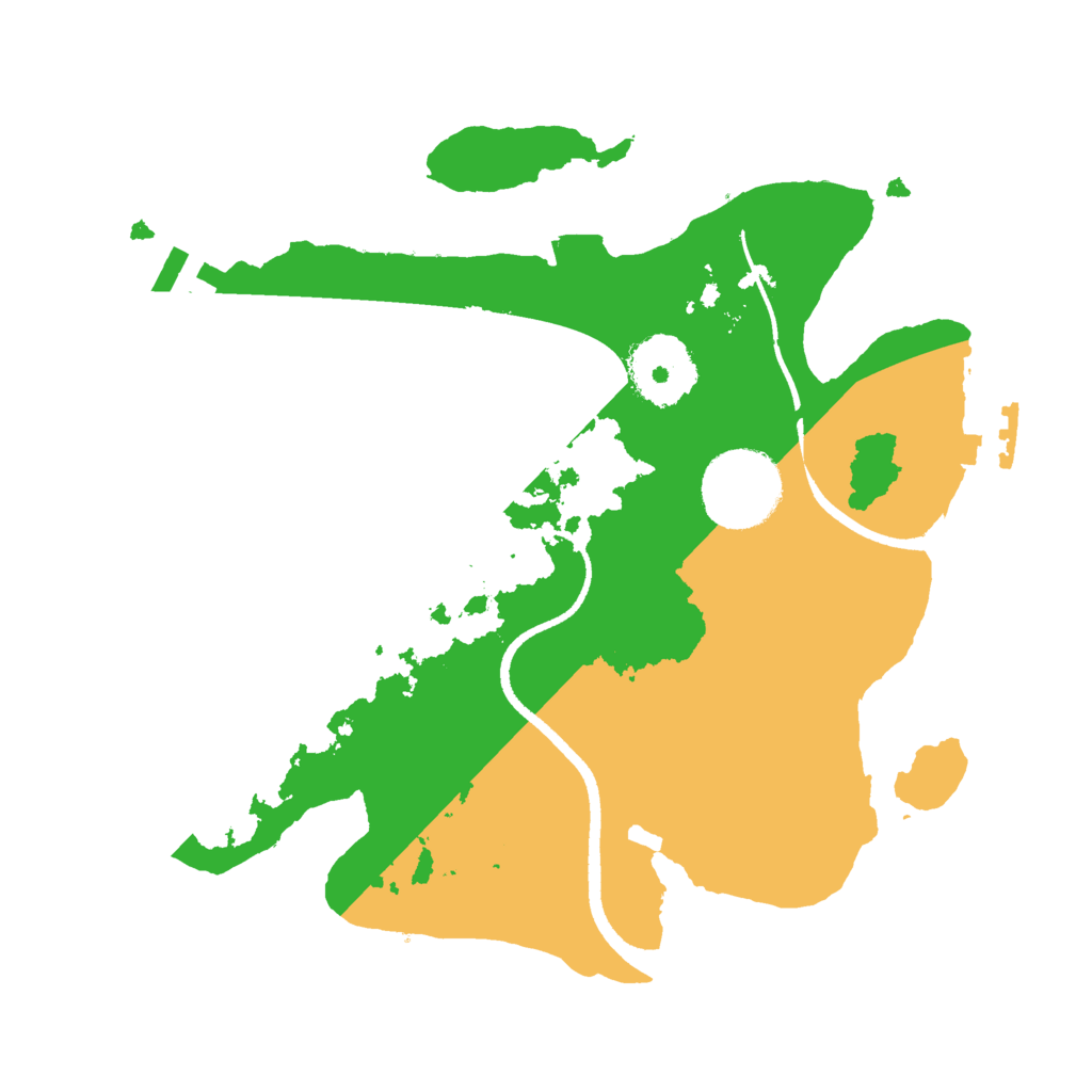 Biome Rust Map: Procedural Map, Size: 2500, Seed: 252611