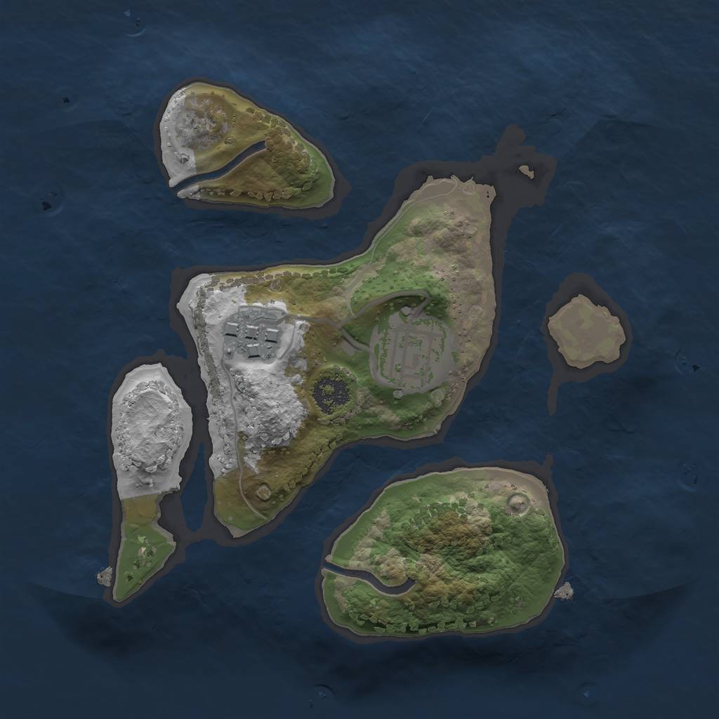 Rust Map: Procedural Map, Size: 2000, Seed: 1508294234, 4 Monuments