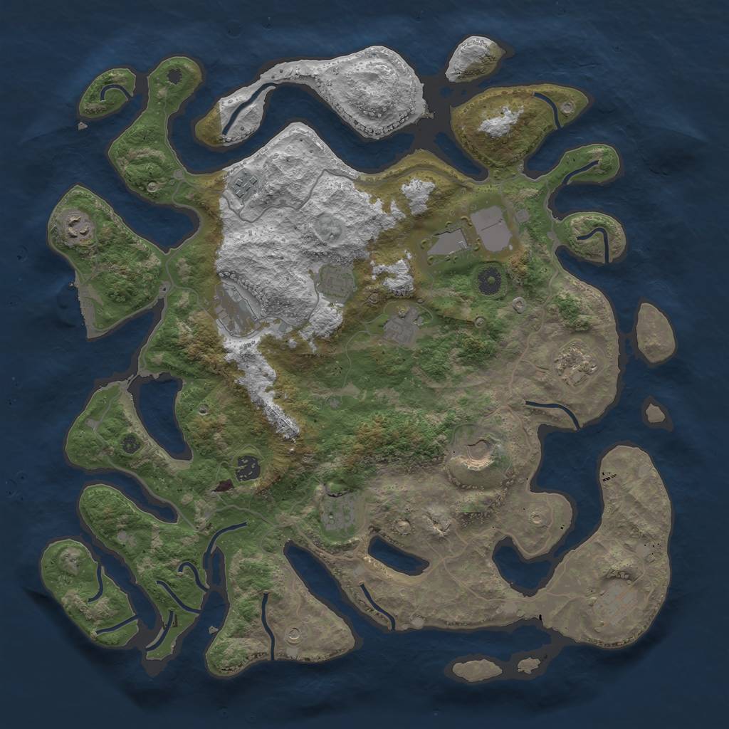 Rust Map: Procedural Map, Size: 4250, Seed: 103287177, 15 Monuments