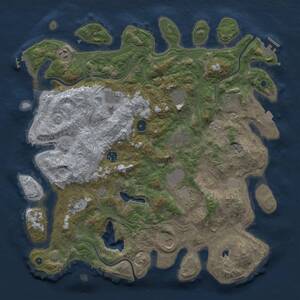 Thumbnail Rust Map: Procedural Map, Size: 4300, Seed: 1155988696, 16 Monuments