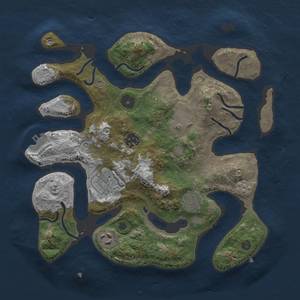 Thumbnail Rust Map: Procedural Map, Size: 3200, Seed: 123456, 10 Monuments