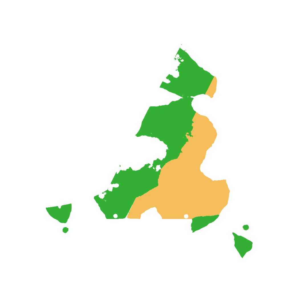 Biome Rust Map: Procedural Map, Size: 2000, Seed: 10205