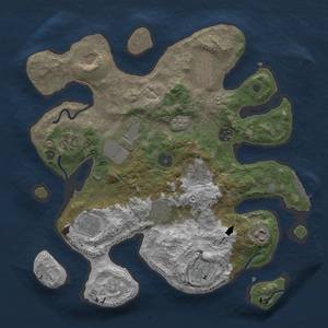 Thumbnail Rust Map: Procedural Map, Size: 3500, Seed: 1330097638, 15 Monuments
