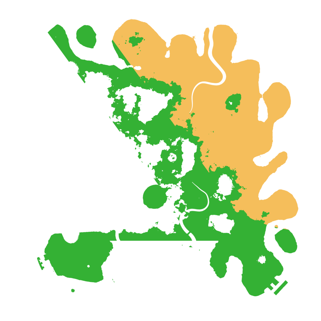 Biome Rust Map: Procedural Map, Size: 3700, Seed: 11157