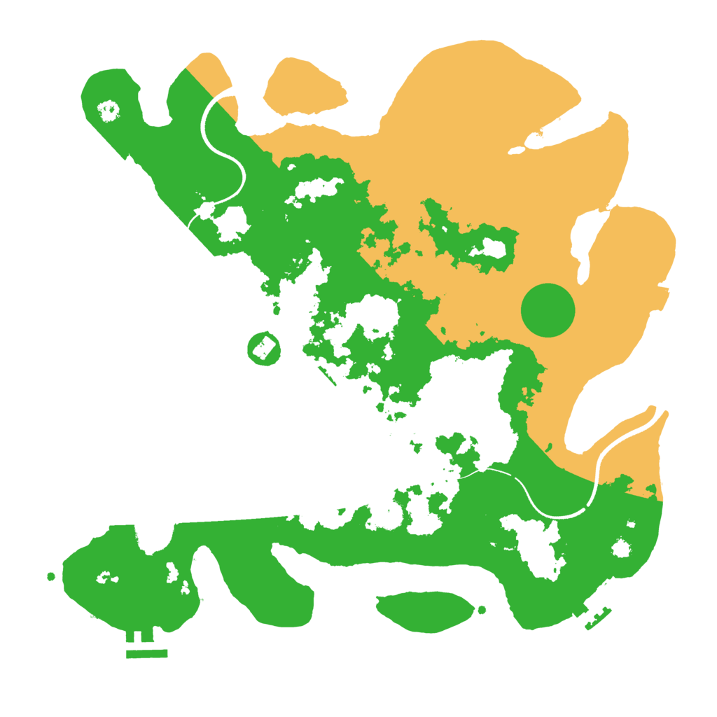 Biome Rust Map: Procedural Map, Size: 3500, Seed: 940916