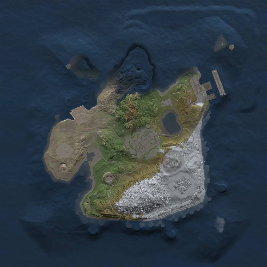 Rust Map: Procedural Map, Size: 2000, Seed: 288610631, 4 Monuments