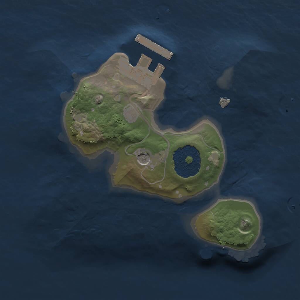 Rust Map: Procedural Map, Size: 1500, Seed: 23156, 3 Monuments
