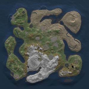 Thumbnail Rust Map: Procedural Map, Size: 3750, Seed: 1732526083, 15 Monuments