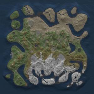 Thumbnail Rust Map: Procedural Map, Size: 4000, Seed: 321, 12 Monuments