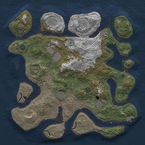 Thumbnail Rust Map: Procedural Map, Size: 4000, Seed: 460212450, 15 Monuments