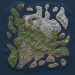 Thumbnail Rust Map: Procedural Map, Size: 4300, Seed: 777, 14 Monuments