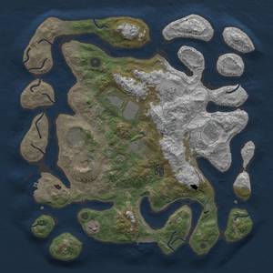 Thumbnail Rust Map: Procedural Map, Size: 4000, Seed: 928624422, 14 Monuments