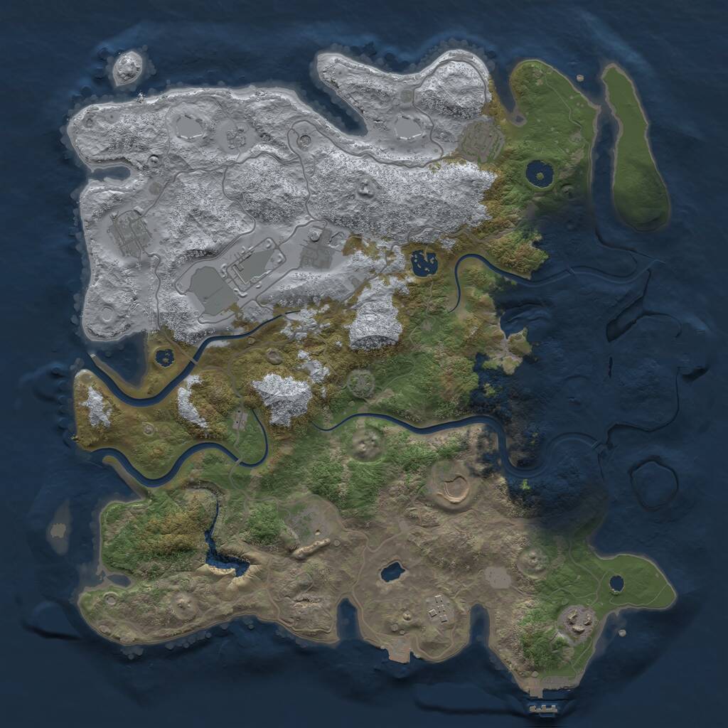 Rust Map: Procedural Map, Size: 4000, Seed: 99821, 15 Monuments
