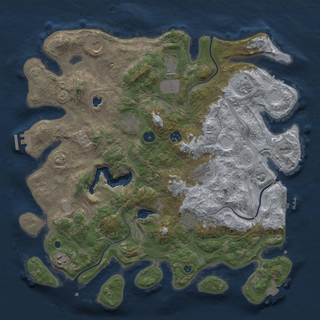 Rust Map: Procedural Map, Size: 4250, Seed: 20484, 15 Monuments
