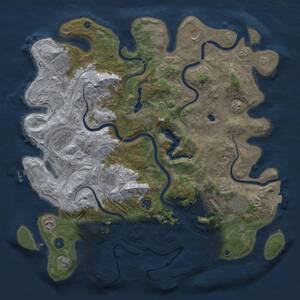 Thumbnail Rust Map: Procedural Map, Size: 4400, Seed: 1576723544, 16 Monuments