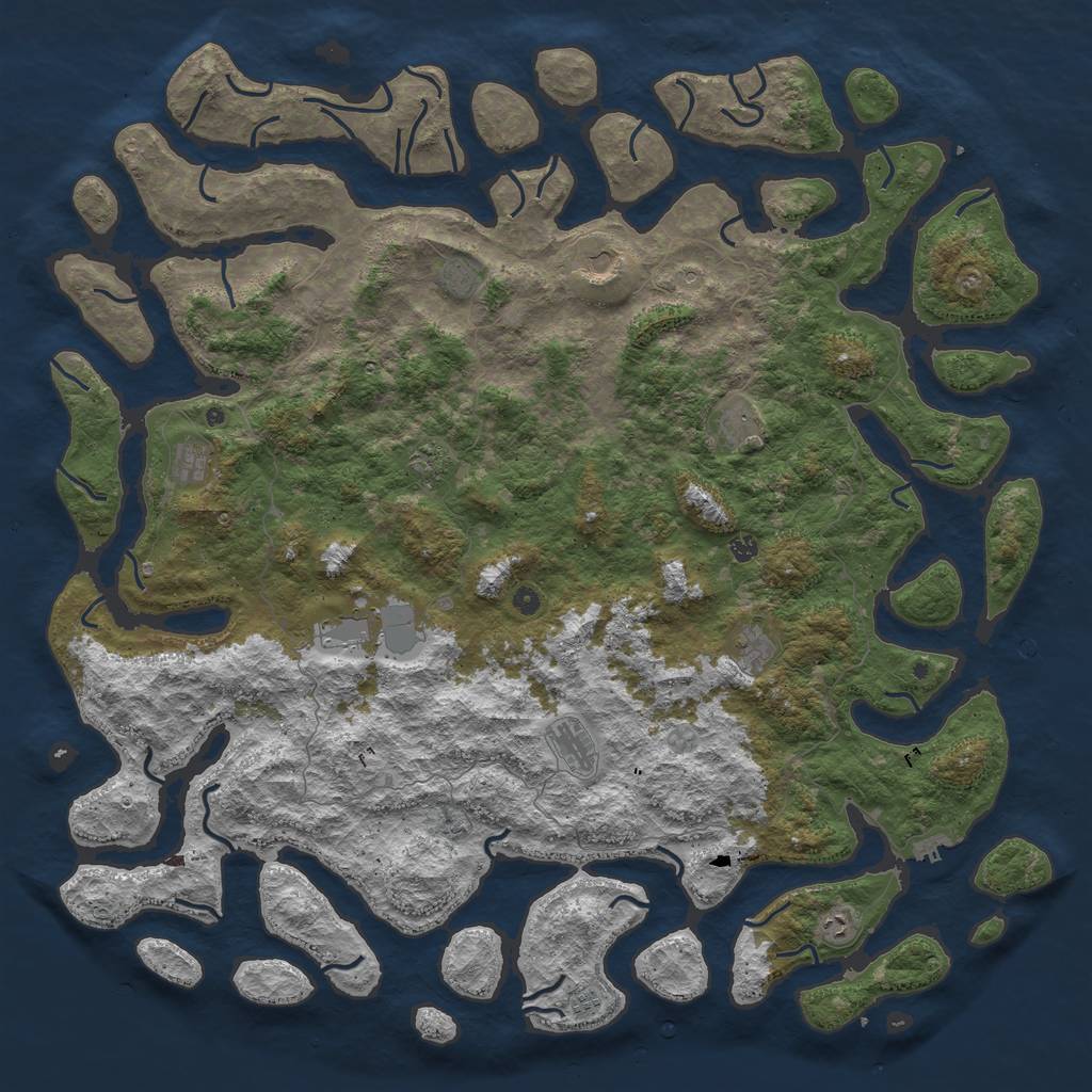 Rust Map: Procedural Map, Size: 6000, Seed: 972088097, 15 Monuments