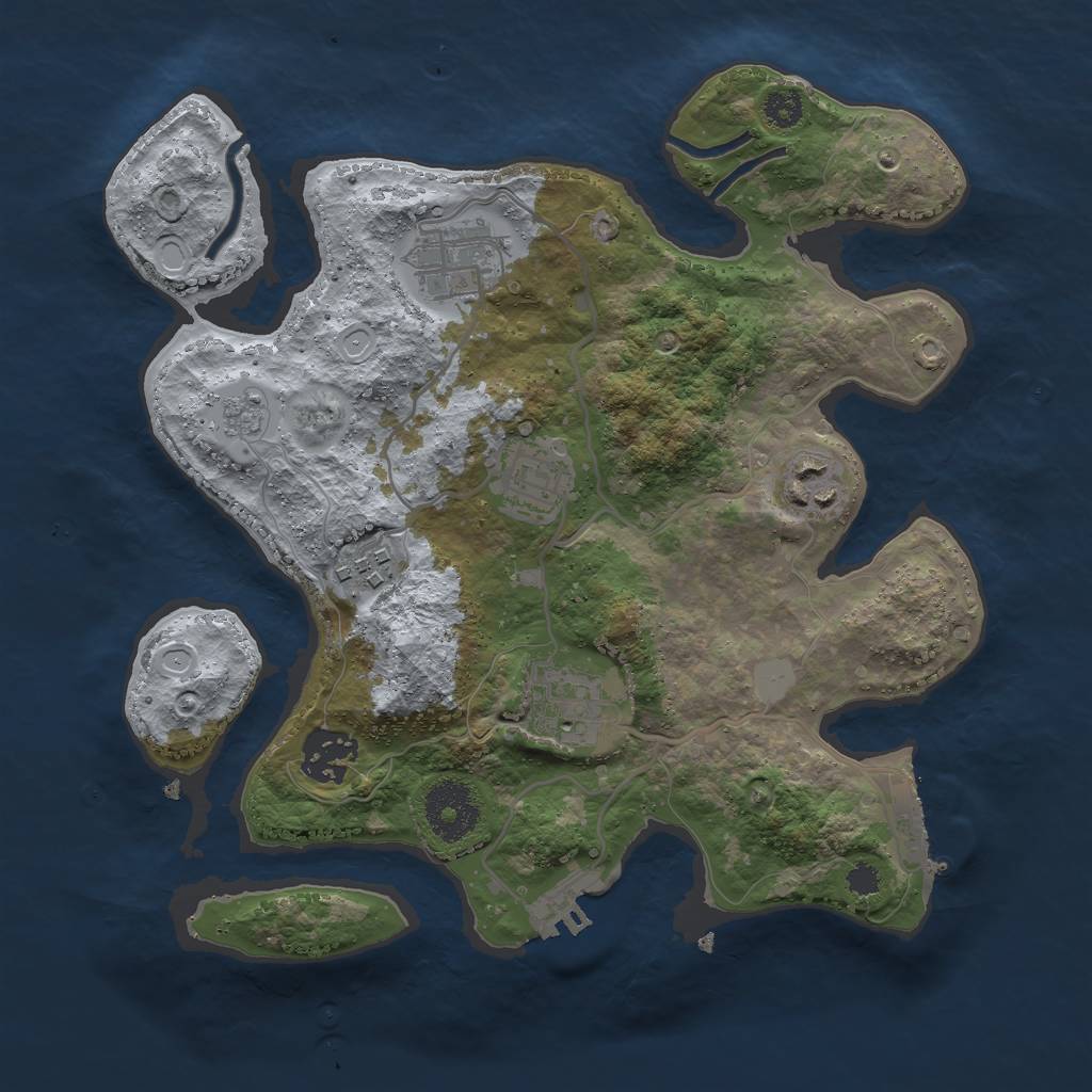 Rust Map: Procedural Map, Size: 2900, Seed: 420133769, 14 Monuments