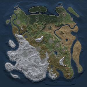 Thumbnail Rust Map: Procedural Map, Size: 4000, Seed: 67899170, 17 Monuments