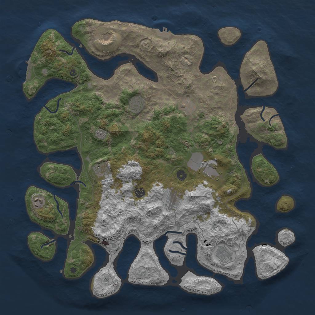 Rust Map: Procedural Map, Size: 4575, Seed: 723314891, 15 Monuments