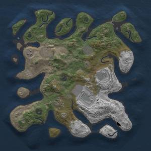 Thumbnail Rust Map: Procedural Map, Size: 3500, Seed: 9101982, 11 Monuments