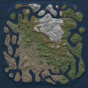 Thumbnail Rust Map: Procedural Map, Size: 6000, Seed: 105949232, 16 Monuments