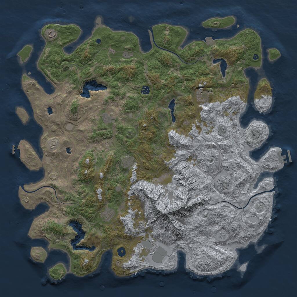 Rust Map: Procedural Map, Size: 5000, Seed: 1805103109, 15 Monuments