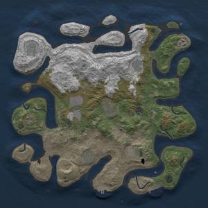 Thumbnail Rust Map: Procedural Map, Size: 4000, Seed: 1813168117, 16 Monuments