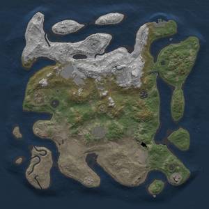 Thumbnail Rust Map: Procedural Map, Size: 3750, Seed: 368331868, 13 Monuments